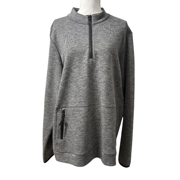 Mens Sport-Tek Gray Quarter-Zip Pullover Sweatshirt Size XL - Picture 1 of 12